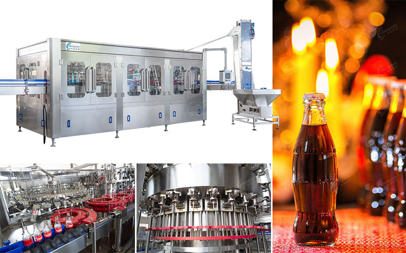 玻璃瓶可乐汽水灌装线